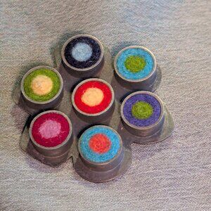 Michele A. Friedman Decon/Recon Felt Inlay Sterling Silver Brooch/Pendant